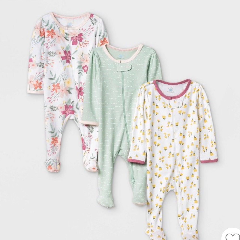 BUNDLE - Three Bottom zip pajamas by Cloud Island 6-9 months